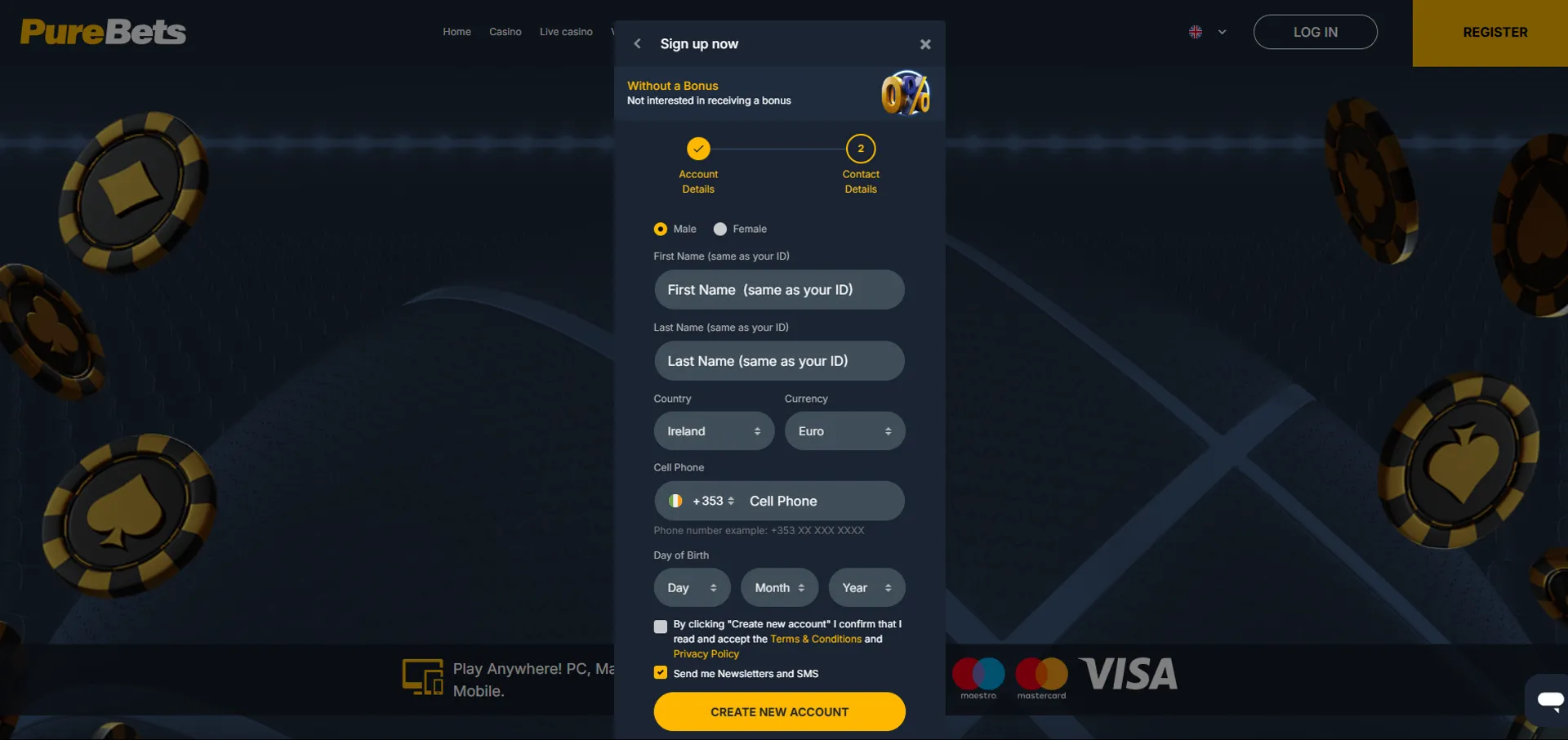 Gamebet login
